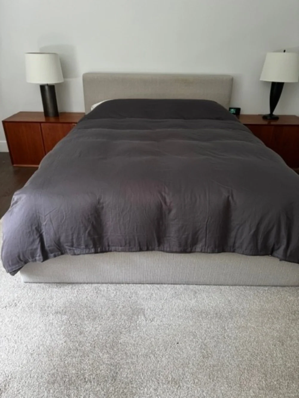 PARACHUTE 100% Sateen Cotton Duvet Cover Full/ QUEEN Dark Gray - Altered